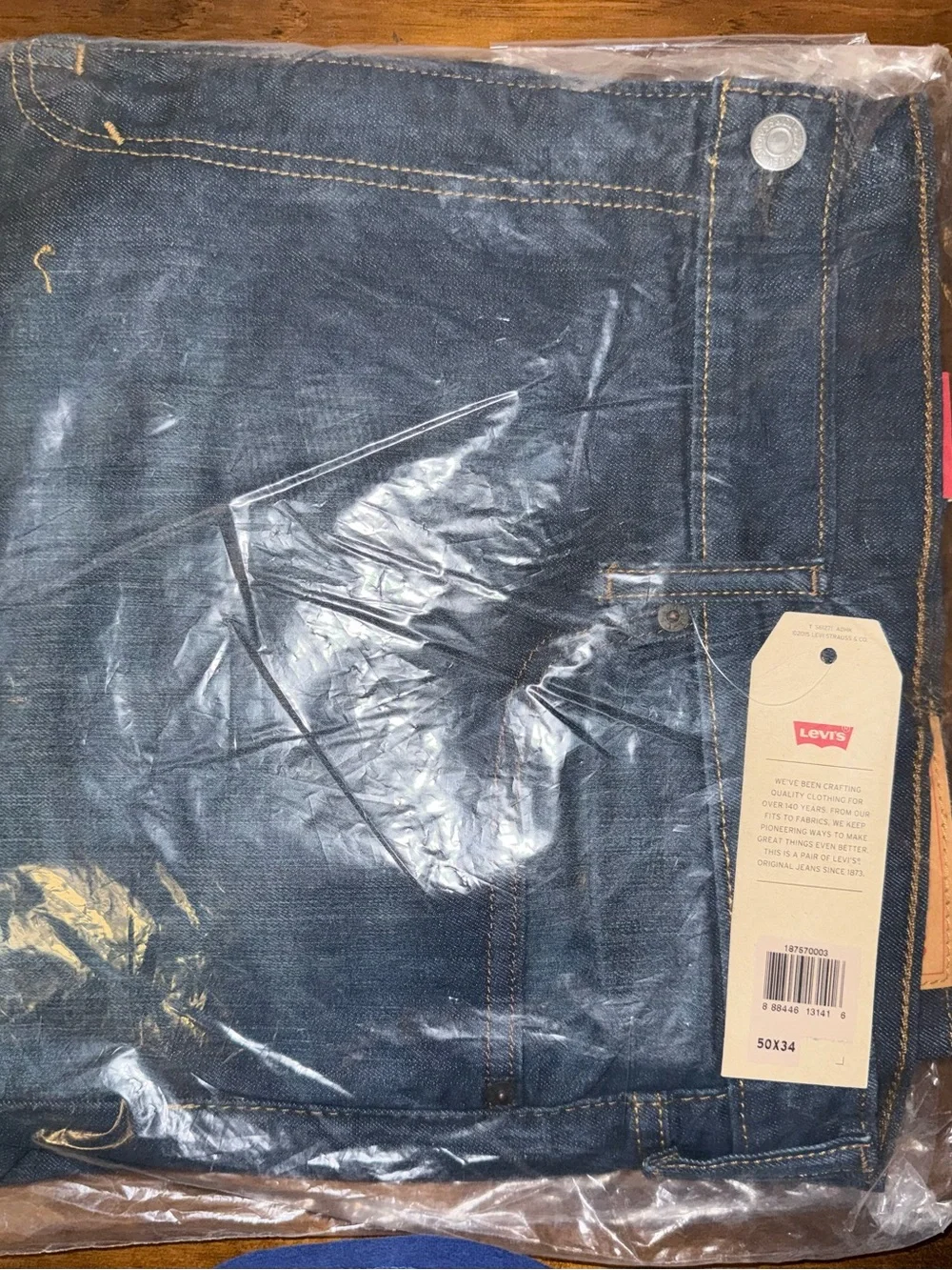 Levi's 541 Men’s Dark Blue Slim Jeans - Classic Five-Pocket 50x34